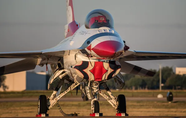 Picture fighter, F-16, Fighting Falcon, Thunderbird