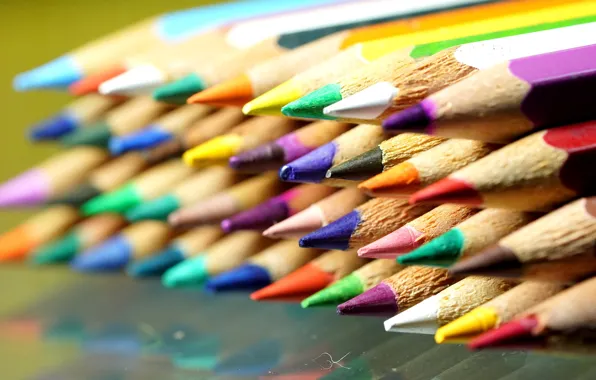 Picture colorful, a lot, colored pencils