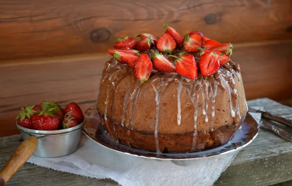 Strawberry, cakes, cupcake