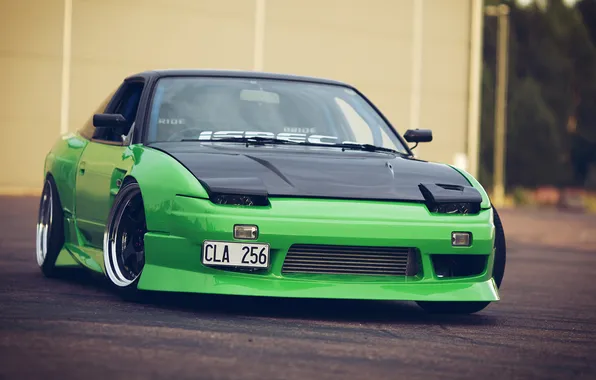 Picture green, nissan, Nissan, 240sx