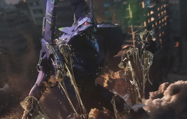 Picture robot, anime, Evangelion, Evangelion