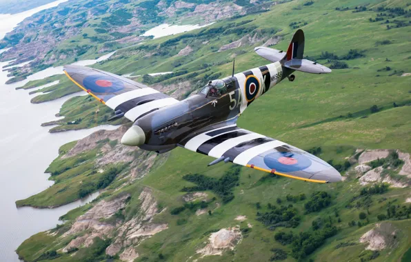 Fighter, flight, Spitfire, Supermarine