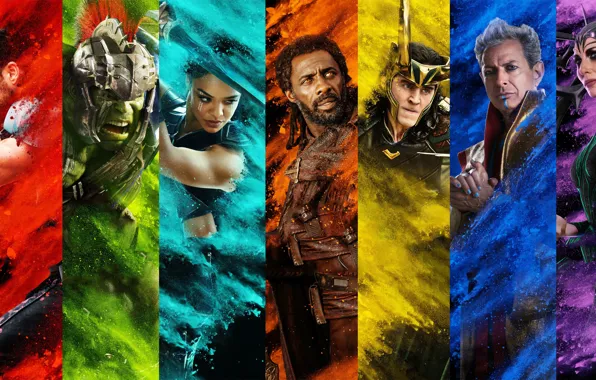 Picture fiction, Hulk, Hulk, poster, characters, comic, Thor, Idris Elba