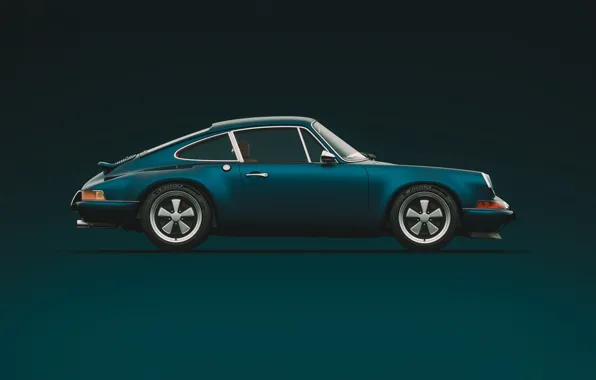 Minimalism, 911, Porsche, Machine, Car, Sports car, Side view, Singer