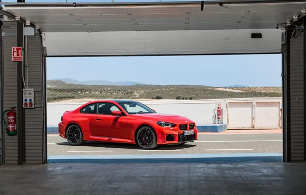 Picture car, red, M2, BMW M2, G87, 🤢