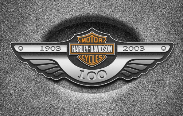 Metal, logo, Harley Davidson