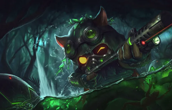 Water, weapons, being, glasses, League of Legends, League Of Legends, Teemo