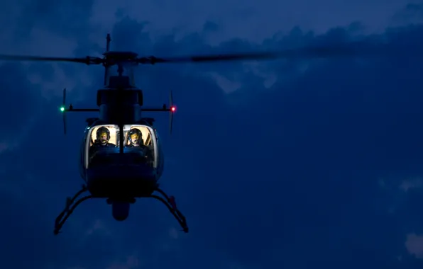 Picture lights, helicopter, cabin, pilot