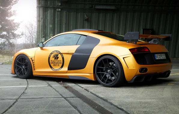 Audi, Audi, tuning, supercar, gold, GT850, Prior-Design