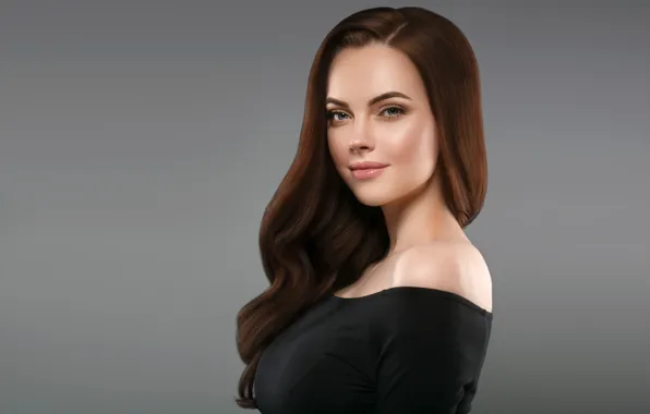 Picture look, face, pose, makeup, hairstyle, woman, hair, brunette