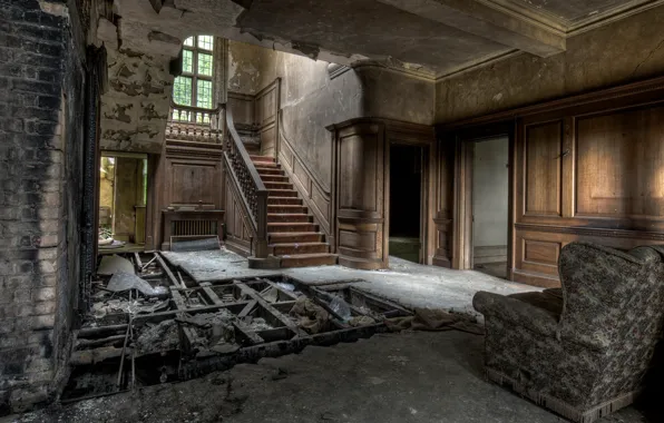 Picture house, abandoned, devastation, old, ruins