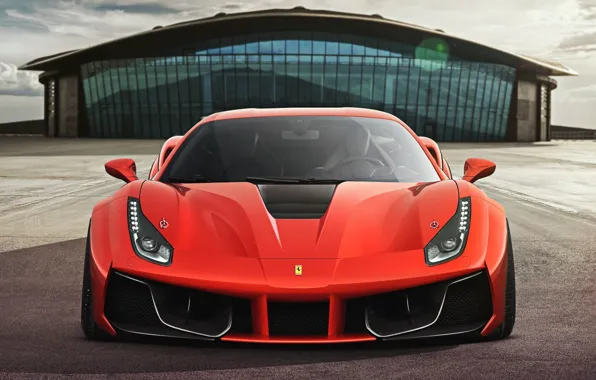 Ferrari, Red, GTB, Design, Front, Supercar, 2015, 488