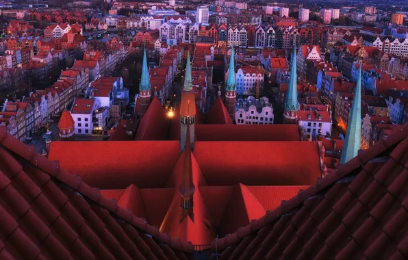 Gdansk, Evening Light, St Marys