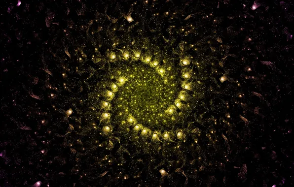 Picture abstraction, glow, fractal
