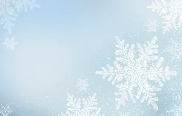 Winter, snow, snowflakes, texture, Christmas, New year, blue background