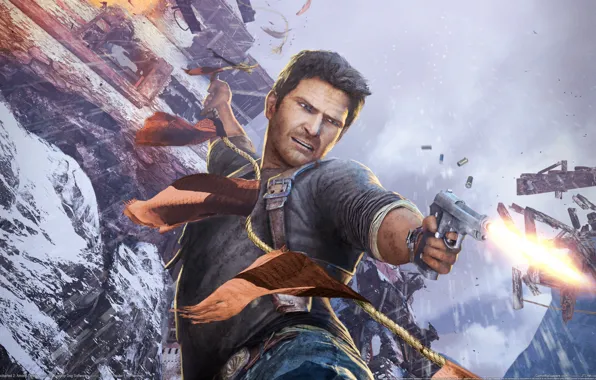 Picture gun, Nathan Drake, among thieves, uncharted 2