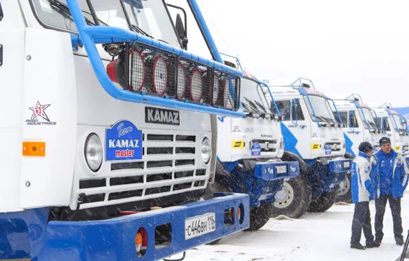 Winter, Snow, Sport, Truck, Master, Lights, Russia, Kamaz