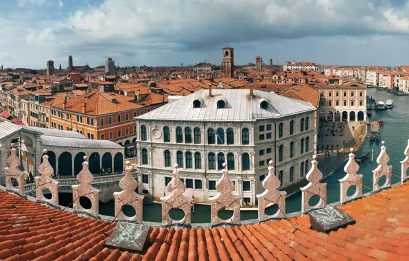 Roof, building, home, Italy, panorama, Venice, channel, Italy