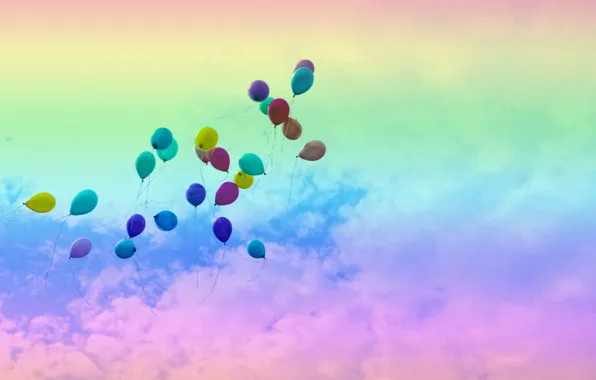 Picture the sky, balls, color, Air