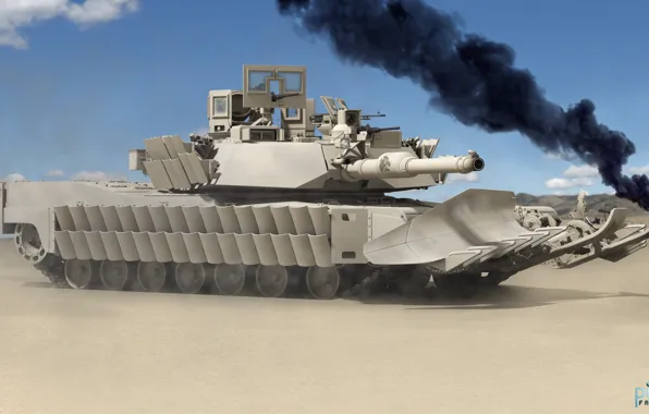 Picture rendering, tank, Abrams, Abrams, main battle tank USA