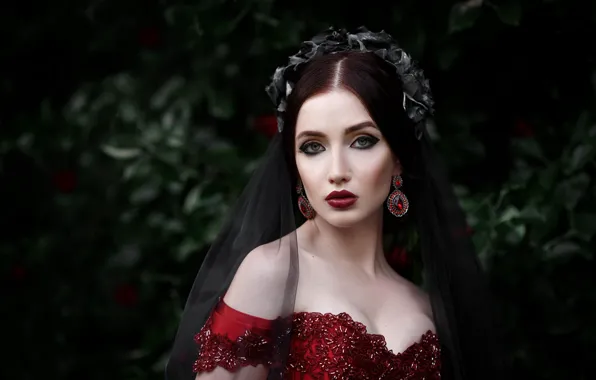 Girl, style, portrait, Princess, veil, Elina, Svetlana Boynovich