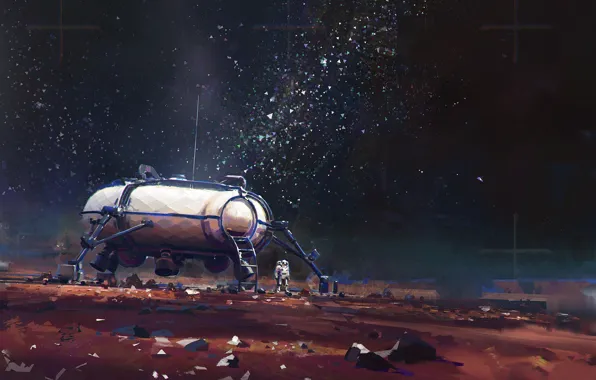 Space, Astronaut, Astronaut, Art, Concept Art, Sci-fi, Astronaut, John Wallin Liberto
