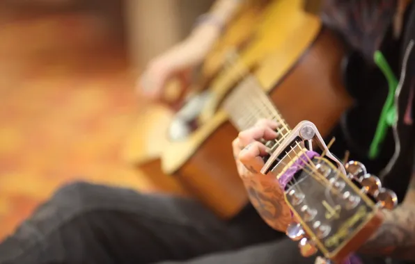 Music, guitar, Street musician