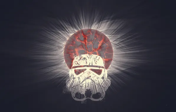 The explosion, fiction, planet, Star Wars, attack, Star wars, Stormtrooper
