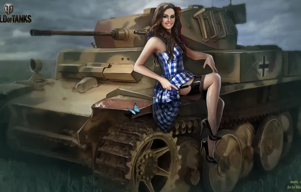 Girl, tank, girl, tanks, WoT, World of tanks, tank, World of Tanks