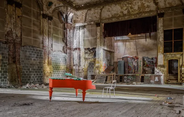 Music, hall, piano