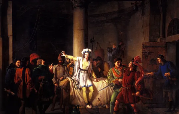 1819, The conclusion of Joan of Arc into custody in Rouen, Pierre-Henri, Revoil
