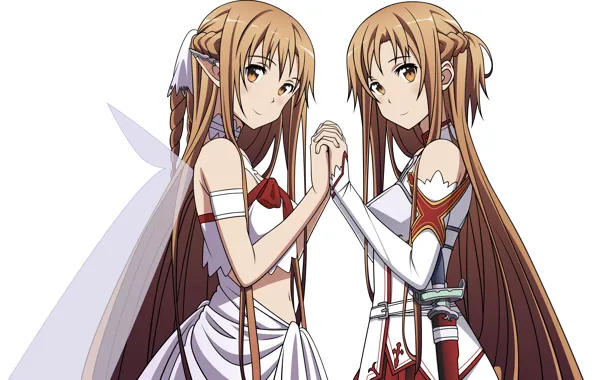 Girl, Sword art online, Sword Art Online, Asuna, mirror