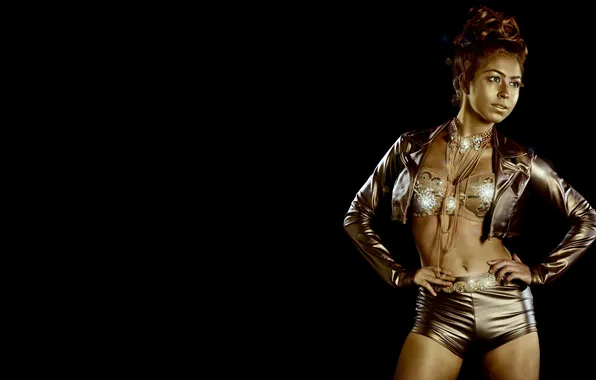 Chest, necklace, leather, Tits, neckline, fantasy, hip, bra