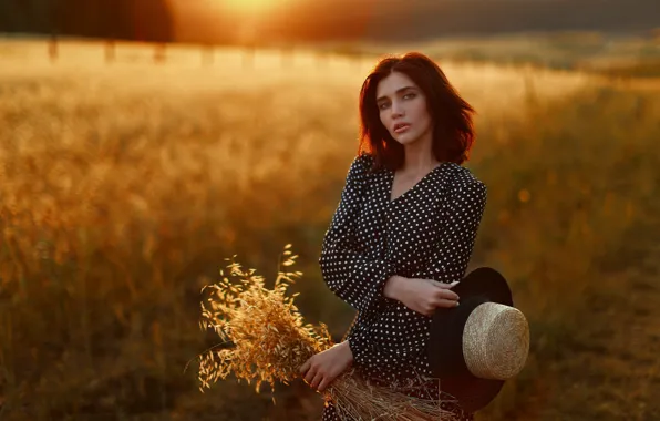 Summer, girl, nature