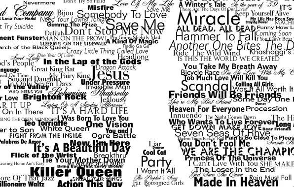 Freddie Mercury, silhouette, songs
