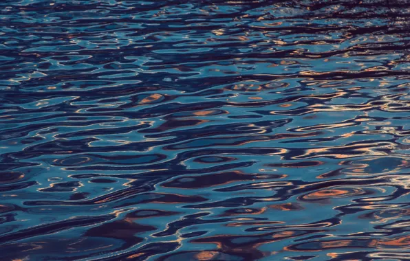 Sea, water, macro, glare, reflection, river, paint, Blik