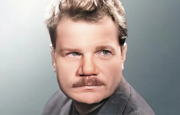 Picture mustache, portrait, Mikhail Pugovkin, actor, Михаил Иванович Пуговкин, советский актёр