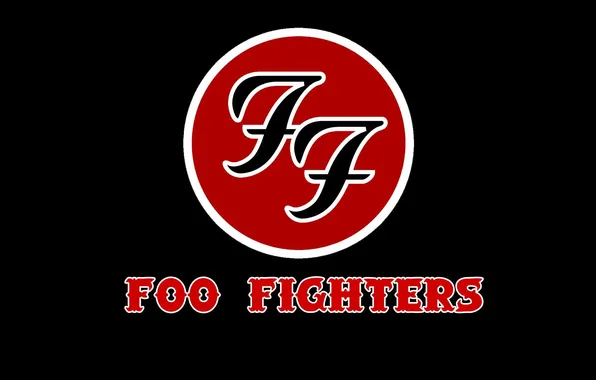 Picture music, logo, group, black background, Foo Fighters