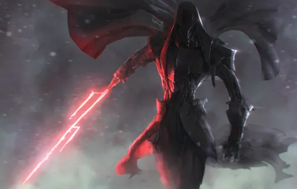 Art, star wars, lightsaber, the dark side