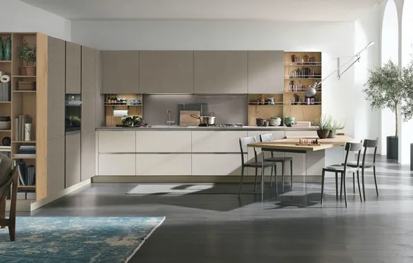 Style, Villa, interior, Italy, kitchen, dining room, dining area, Italian design