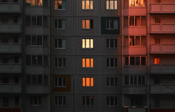 House, Windows, apartments, high-rise building, anthill