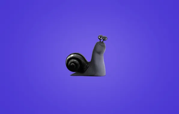 Picture snail, minimalism, Turbo, purple background, Turbo, snail