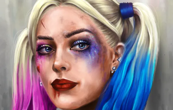 Picture art, Harley Quinn, Suicide Squad, Margo Robbie, A detachment of samoubiyc