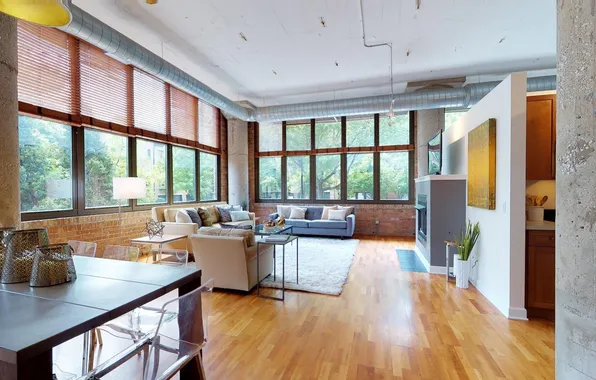 Design, style, interior, Chicago, kitchen, living room, dining room, soft loft