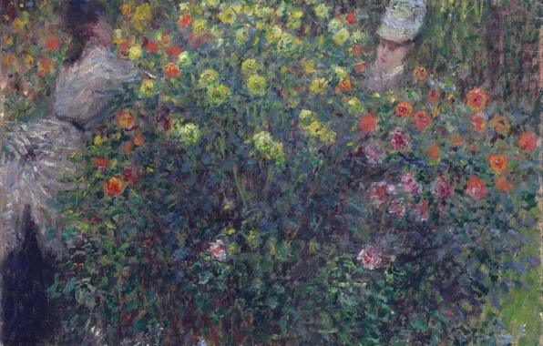 Picture, Claude Monet, genre, Girls in the Garden
