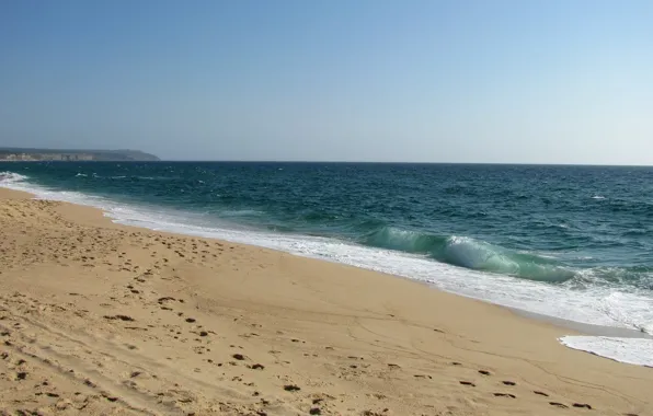 Sand, sea, wave, beach, summer, the sky, foam, water