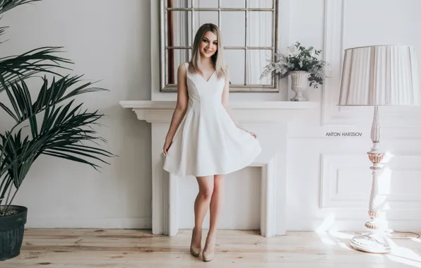 Picture girl, pose, smile, style, photo, dress, beautiful, Anna Anisimova
