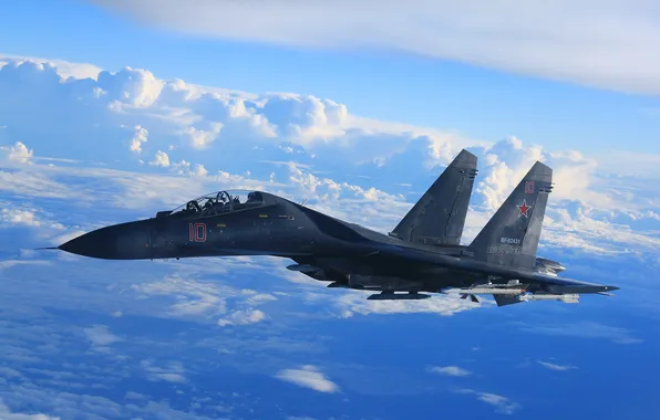 Picture aircraft, military, aviation, Su-35