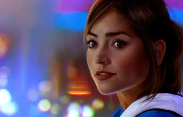 Picture girl, face, actress, art, Doctor Who, Clara Oswald