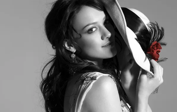 Look, girl, roses, hat, Hillary place